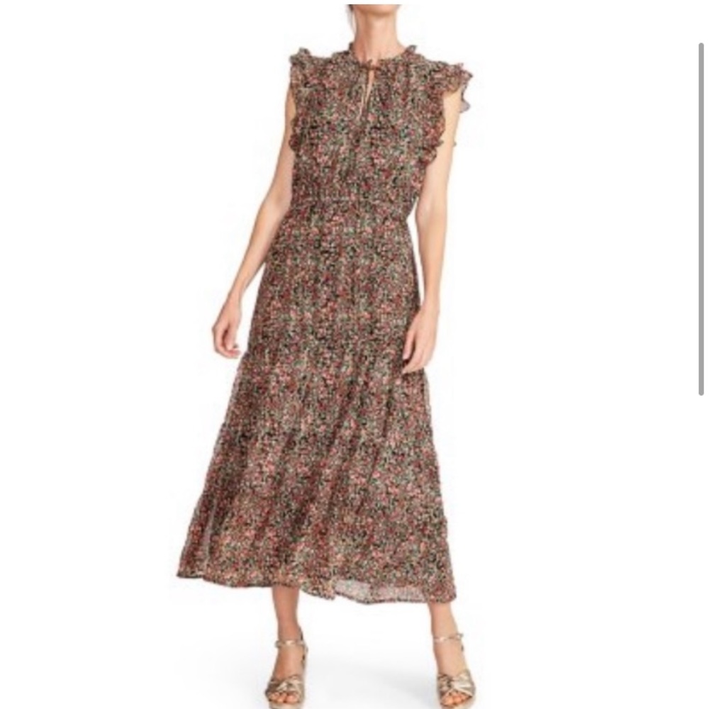 XS BB Dakota By Steve Madden Sleeveless Printed Chiffon Dress